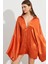 Kadın Turuncu Oversize Gömlek ROP106 4