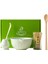 5'li Matcha Çay Seti, Bambu Süpürge, Kaşık, Kürek ve Seramik Kase ile 1