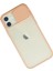 iPhone 12 Kılıf Palm Buzlu Kamera Sürgülü Silikon - Pembe - CRM9830-4487 3