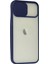 iPhone 12 Kılıf Palm Buzlu Kamera Sürgülü Silikon - Lacivert - CRM8309-9391 2