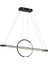 Avonni AV-60264-2BSY Siyah Boyalı Modern Avize LED Metal Pleksi 110X14CM 1