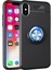 iPhone Xs Kılıf Range Yüzüklü Silikon - Siyah-Mavi - CRM6360-2550 1