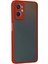 Oppo A96 Kılıf Montreal Silikon Kapak - Kırmızı - CRM5662-1361 3