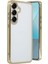 Samsung Galaxy S25 Plus Kılıf Lensli Silikon - Gold - CRM6334-3296 1