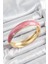 Pirinç Pembe Mineli Mermer Desen Model Gold Renk Kadın Kelepçe - TJ-BB7333 1
