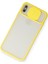 iPhone x Kılıf Palm Buzlu Kamera Sürgülü Silikon - Sarı - CRM4056-7393 3