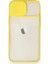 iPhone 11 Kılıf Palm Buzlu Kamera Sürgülü Silikon - Sarı - CRM3327-5881 2