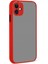 iPhone 12 Kılıf Montreal Silikon Kapak - Kırmızı - CRM5785-8121 1