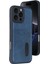 iPhone 16 Pro Kılıf Sara Kartvizitli Deri Kılıf - Lacivert - CRM9140-2806 2