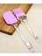 Silikon Yumurta Fırçası ve Spatula Damla Saplı Silikon Hamur Spatula Yağ Fırçası Mor Spatula Fırça 2