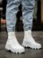 J-B023 Bağcıklı Ortopedik Taban Suya ve Soğuğa Dayanıklı Günlük Kışlık Erkek Spor Bot Bt Beyaz 5