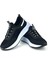 Erkek Siyah Beyaz Bağcıksız Esnek Çok Hafif Günlük Sneaker Spor Ayakkabı 2