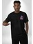 Cool Dedektif Kedi Siyah Oversize Kadın Erkek Ön Minimal Baskılı Tişört 4