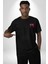 Erkek Hip Hop Rapçi Mor-Pembe Neon Siyah Oversize Kadın Erkek Ön Minimal Baskılı Tişört 1