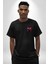 Erkek Hip Hop Rapçi Mor-Pembe Neon Siyah Oversize Kadın Erkek Ön Minimal Baskılı Tişört 3