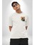 Kim Seok Jin Şarkıcı Kore Pop Beyaz Oversize Kadın Erkek Ön Minimal Baskılı Tişört 3