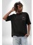 Mısır Atum Ilkel Yaratıcı Tanrısı Siyah Oversize Kadın Erkek Ön Minimal Baskılı Tişört 3