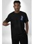 Rengarenk Neon Tilki Siyah Oversize Kadın Erkek Ön Minimal Baskılı Tişört 1
