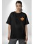 Aerosmith Fire Skull Siyah Oversize Kadın Erkek Ön Minimal Baskılı Tişört 5