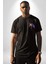 Neon Kaplumbağa Siyah Oversize Kadın Erkek Ön Minimal Baskılı Tişört 4