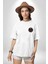 Mısır Atum Ilkel Yaratıcı Tanrısı Beyaz Oversize Kadın Erkek Ön Minimal Baskılı Tişört 5