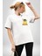 Stay Cool Eğlenceli Maymun Grafik Beyaz Oversize Kadın Erkek Ön Minimal Baskılı Tişört 5