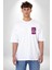 Korkma, Gel! Vahşi Dünyaya Adım At! Beyaz Oversize Kadın Erkek Ön Minimal Baskılı Tişört 1