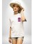 Korkma, Gel! Vahşi Dünyaya Adım At! Beyaz Oversize Kadın Erkek Ön Minimal Baskılı Tişört 3