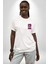 Korkma, Gel! Vahşi Dünyaya Adım At! Beyaz Oversize Kadın Erkek Ön Minimal Baskılı Tişört 5