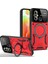 Xiaomi Redmi 12C Kılıf Joy Lens Standlı Kapak - Kırmızı 1