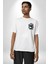 Gangster Panda Hip-Hop Cool Panda Beyaz Oversize Kadın Erkek Ön Minimal Baskılı Tişört 4