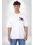 Neon Kaplumbağa Beyaz Oversize Kadın Erkek Ön Minimal Baskılı Tişört 2