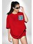 Karol G Pop Yıldızı Şarkıcı Kırmızı Oversize Kadın Erkek Ön Minimal Baskılı Tişört 3