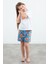 %100 Pamuk Ayıcık Baskılı Unisex Şortlu Pijama Takımı 4