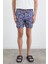 Çizgi Baskılı Cepli Deniz Şortu 6