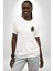 Kamuflaj Desenli Ayıcık Hoodie & Pantolon Takım Beyaz Oversize Kadın Erkek Ön Minimal Baskılı Tişört 5