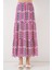 Desenli Uzun Etek 8053 - Fuşya 4