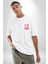 Be Yourself Baskılı Özgün ve Şık Grafik Tasarım Beyaz Oversize Kadın Erkek Ön Minimal Baskılı Tişört 5