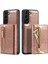 Samsung Galaxy S21 4g / 5g 2'si 1 Arada Simli Pu Deri Kaplamalı Pc + Tpu Düşmeye Karşı Manyetik Çıkarılabilir Fermuarlı Cüzdan Telefon Kılıfı Kickstand ile (Yurt Dışından) 1