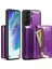 Samsung Galaxy S21 Fe 5g Manyetik Çıkarılabilir Tasarım Parıltılı Bling Tozu Pu Deri Kılıf Pc + Tpu Fermuarlı Cep Cüzdan Ayaklı Telefon Kılıfı (Yurt Dışından) 1