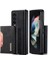 Samsung Galaxy Z Fold3 5g Darbeye Dayanıklı Kılıf Manyetik Emilim Çıkarılabilir Cüzdan Telefon Kılıfı Kickstand Koruyucu Kılıf (Yurt Dışından) 1