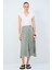 Beli Lastikli Piliseli Midi Etek Cagla Yesili 12745148000 1