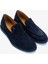Erkek Hakiki Deri Lacivert Süet Loafer Ayakkabı 325 2373-3 Erk Ayk Y25 Lacı Suet 2