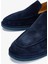 Erkek Hakiki Deri Lacivert Süet Loafer Ayakkabı 325 2373-3 Erk Ayk Y25 Lacı Suet 3