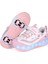 Mkjınmeı Heelys Kız Çocuk Mesh 4 Tekerlek USB Şarjlı Dört Mevsim Tekerlek Ayakkabı (Yurt Dışından) 1