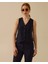 10018 Kruvaze Yaka Cep Görünümlü Önden Düğmeli Şık Yelek #03-25# 1