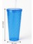 Sparkle Pipetli Renkli Bardak 750 ml Kapaklı Sunum Bardağı ,meşrubat Bardağı 2