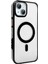iPhone 15 Gleam Pc Sert Magsafe Kılıf - Şeffaf-Siyah 1