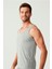Erkek Gri Basic Düz %100 Pamuk Atlet 2