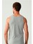 Erkek Gri Basic Düz %100 Pamuk Atlet 3